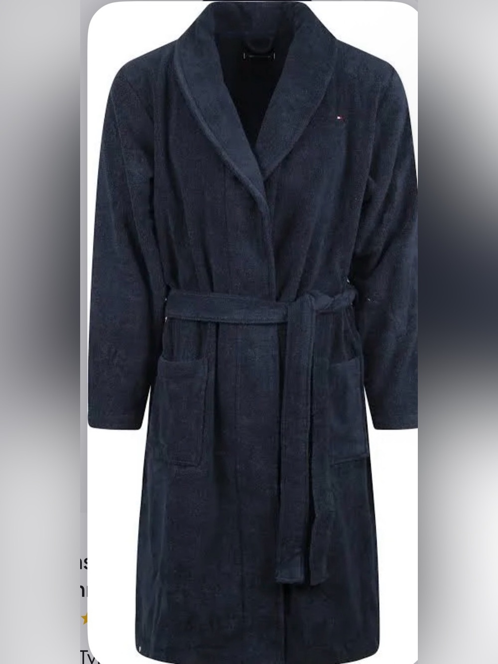 NWT Tommy Hilfiger Men’s Navy Plush Fleece Robe - Size L/XL